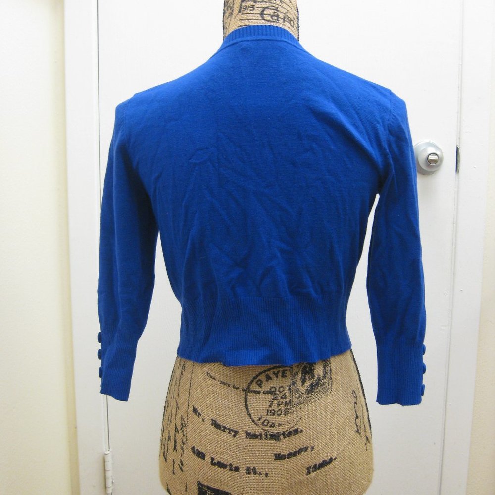 NWOT John Paul Richard blue sweater cardigan S sma - Picture 3 of 6